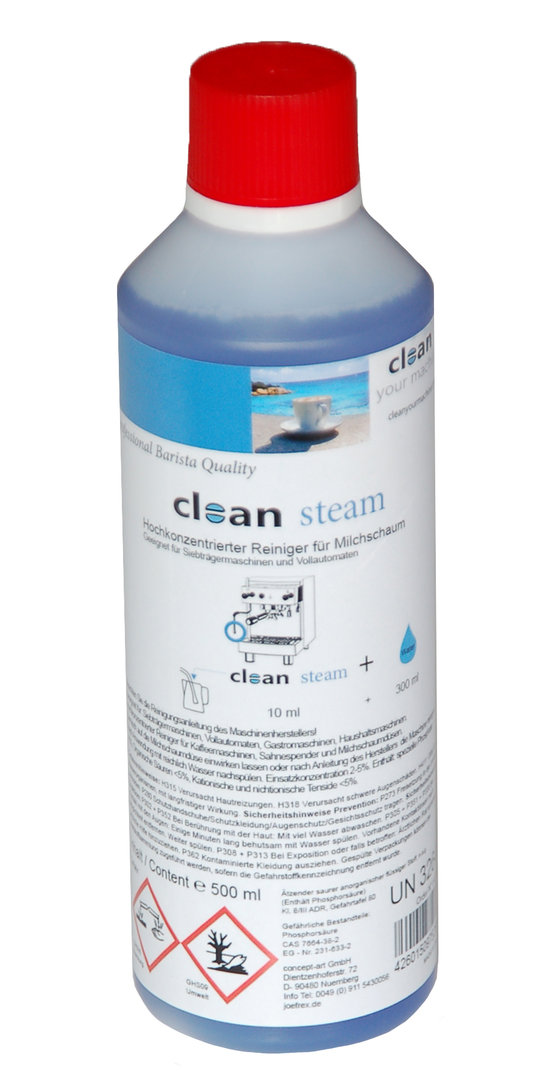 Clean Steam 0,5 Liter Milchschaumreiniger JoeFlex